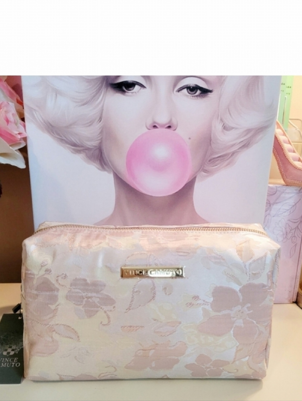 🌺Vince Camuto Cosmetic Bag Cosmetic Case Travel Bag Luxury Collection